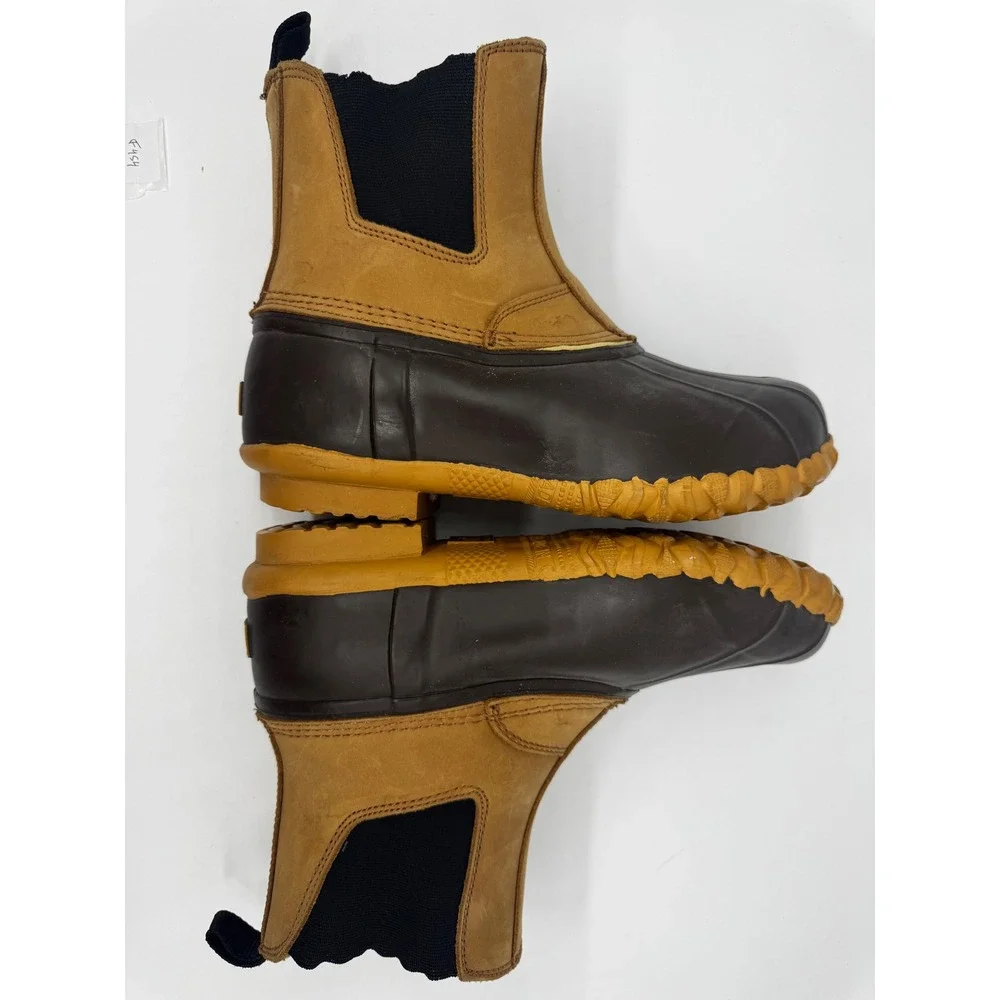 Cabela's Thinsulate Duck Boots Mens 8D Brown Leather Rubber Steel Shank 8936089